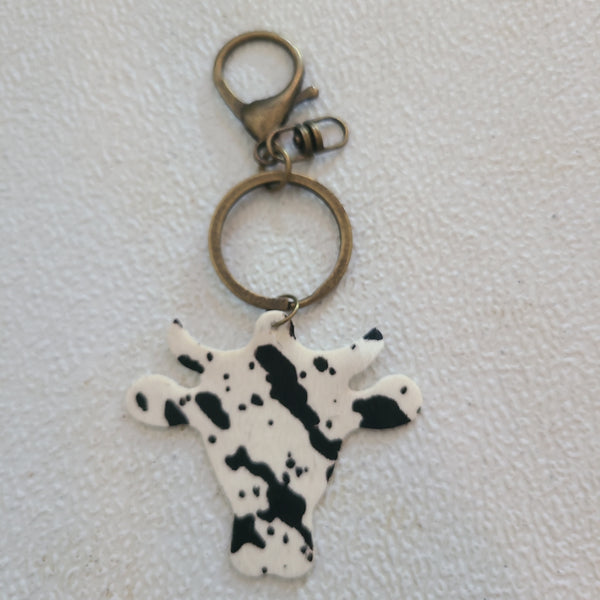 Gunine Leather Cow Keychain