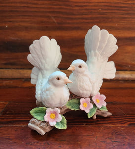 Homco Ceramic White Doves