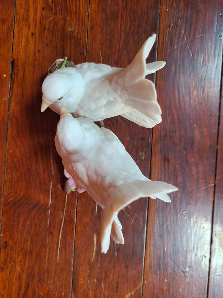 Homco Ceramic White Doves