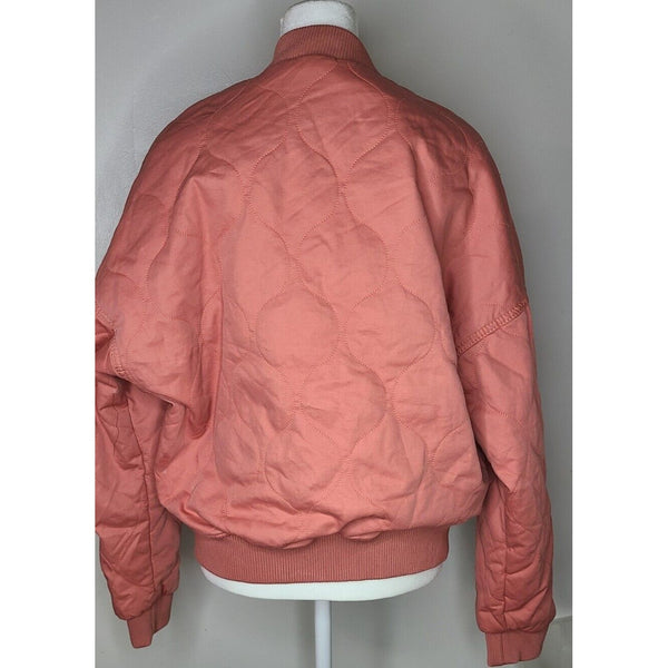 Women's Universal Thread Pink Quilted Bomber Jacket S, NWT- few Storage Spots