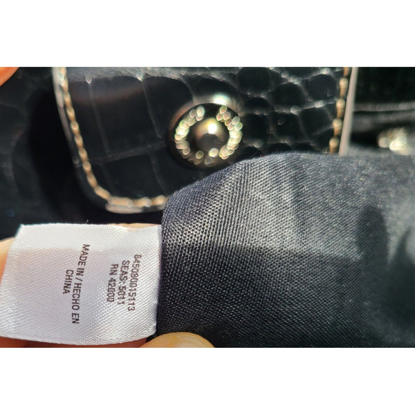 Black Purse, Jaclyn Smith Handbag, black, faux leather, double shoulder straps