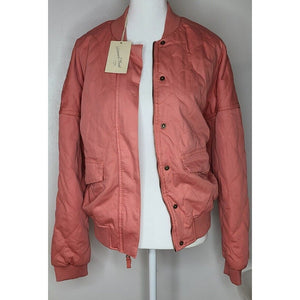 Women's Universal Thread Pink Quilted Bomber Jacket S, NWT- few Storage Spots