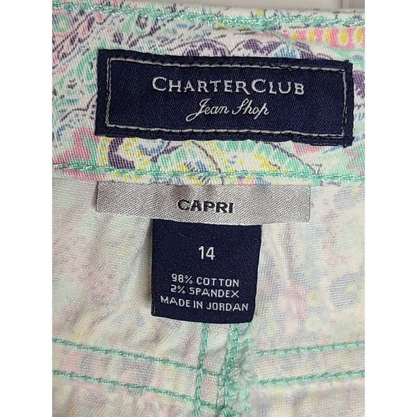 Charter Club Women's Pants Classic Fit Capri Pants 14 Pastel Colors