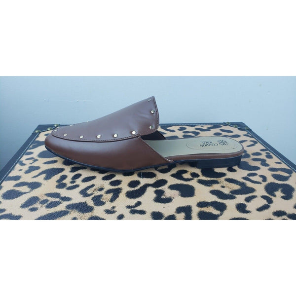 Womens Shoes Avon Cushion Walk Brown Slip On Flats Shoes Size 10
