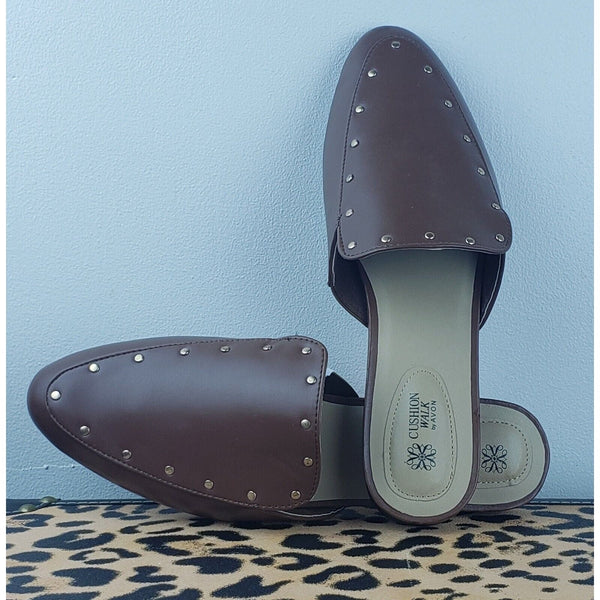 Womens Shoes Avon Cushion Walk Brown Slip On Flats Shoes Size 10