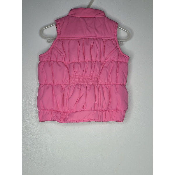 Toddler Girl Pink Vest Size 2T Oshkosh. Zip Up Puff Vest