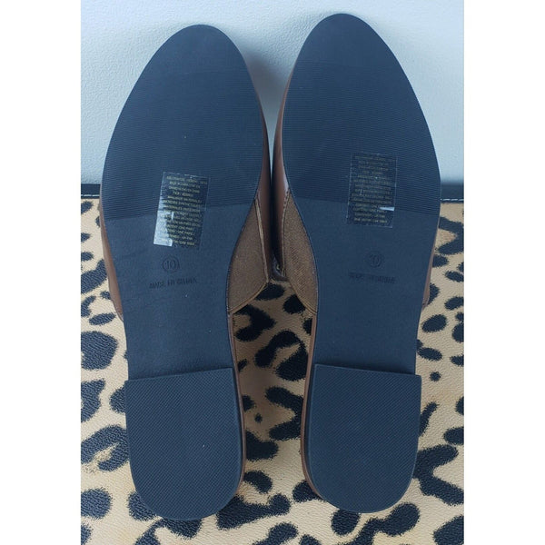 Womens Shoes Avon Cushion Walk Brown Slip On Flats Shoes Size 10