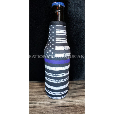 Thin Blue Line Beer Bottle Holder