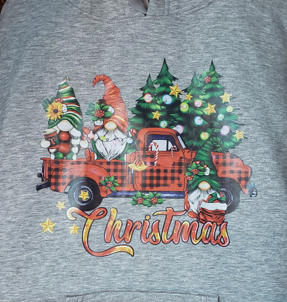Gnome Christmas Truck Hoodie