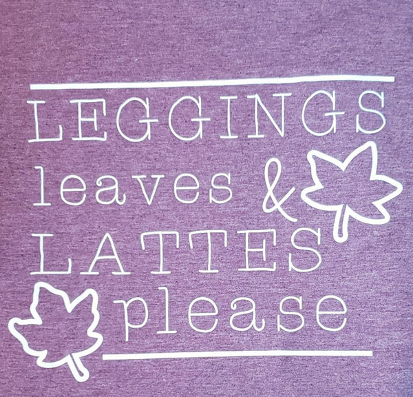 Leggings Leaves & Lattes Please