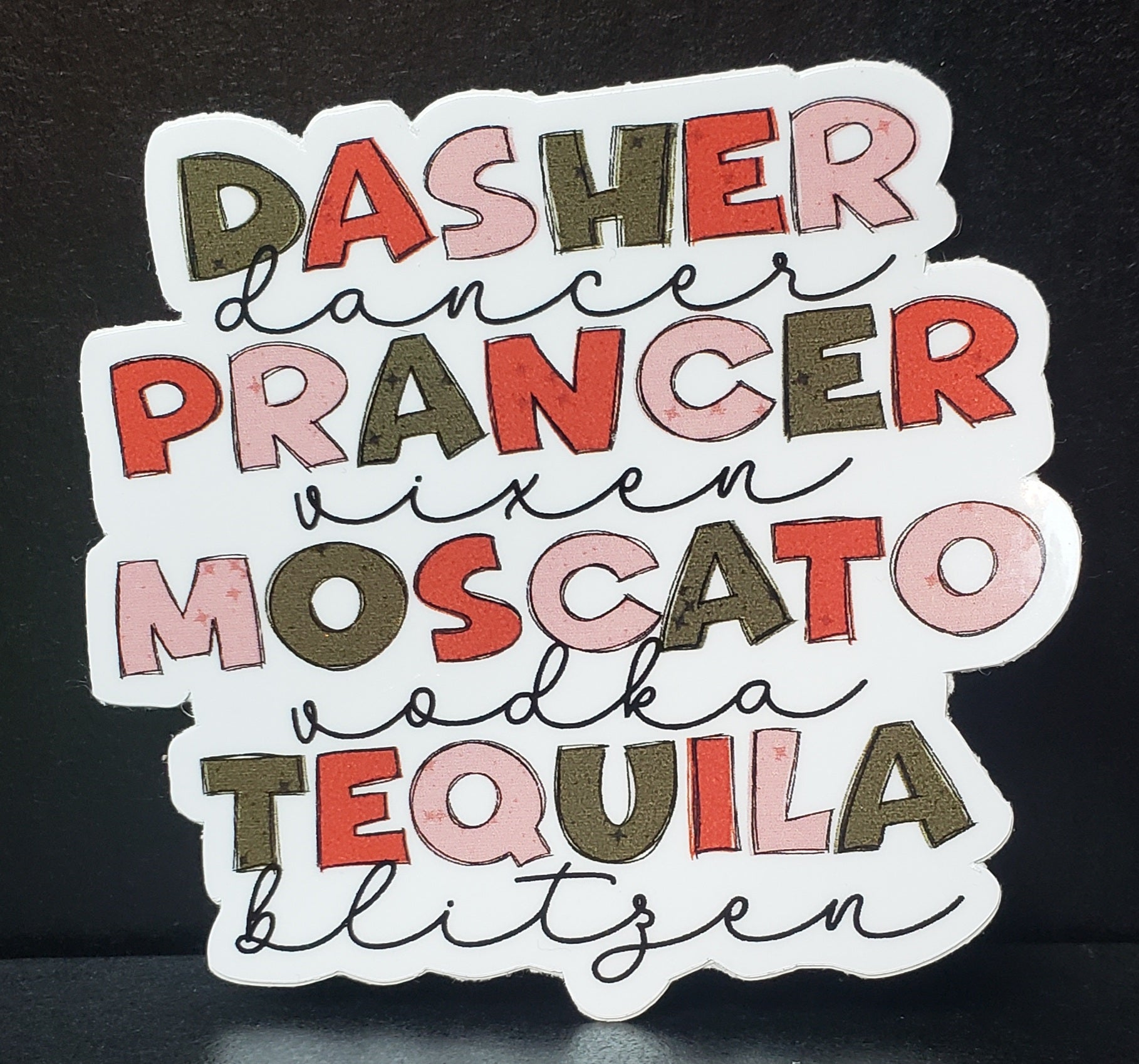 Dasher Dancer - Vinyl Sticker Decal