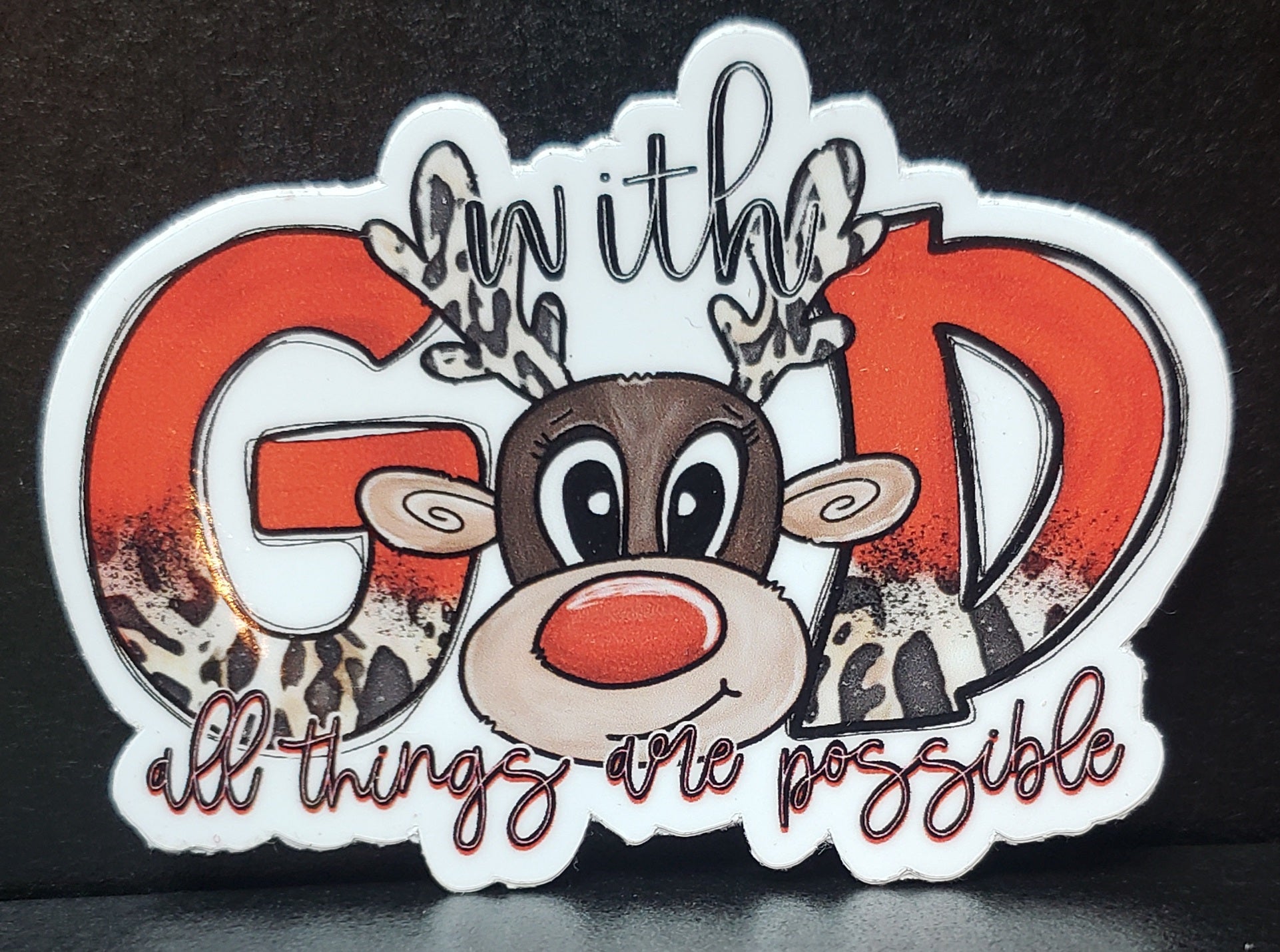 With God All Things Are Possible - Vinyl Sticker Decal