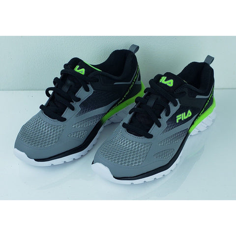 Fila Boys Gym Running Shoes Sneakers Grey Sz 2 New Tennis Shoes