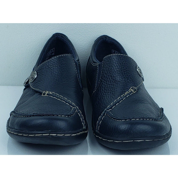 Clarks Collection Ultimate Comfort Women's Navy Slip On Loafers Sz 8.5