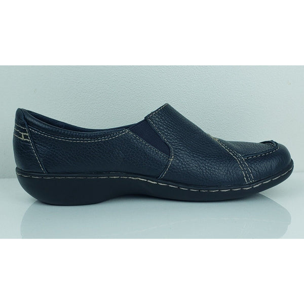 Clarks Collection Ultimate Comfort Women's Navy Slip On Loafers Sz 8.5