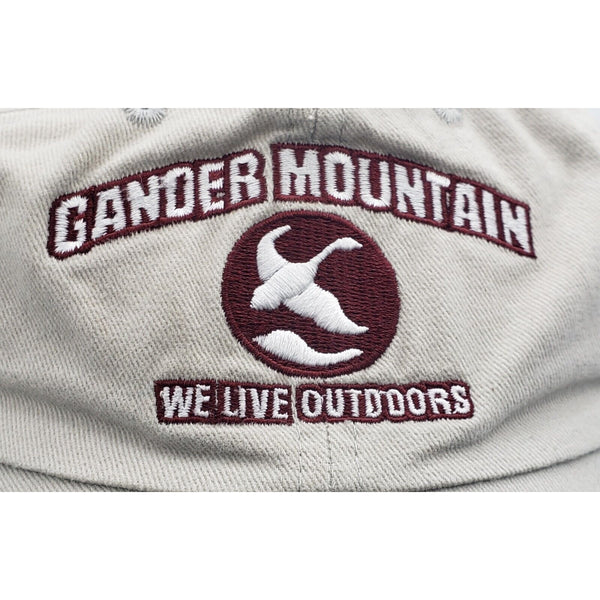 Hat Gander Mountain Hunting Fishing Beige We Live Outdoors Adjustable Cap