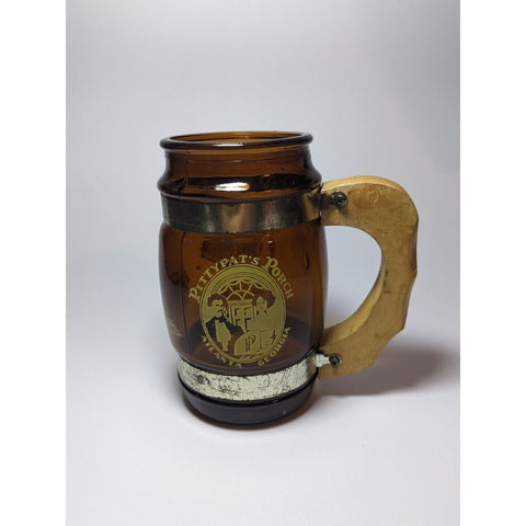 Pittypat's Porch ATLANTA GEORGIA Vintage Mug Glass w/Wood Handle GA