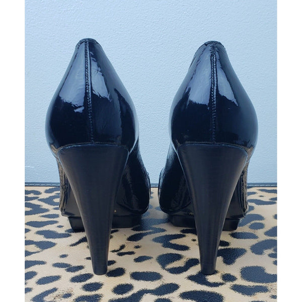Gianni Bini Women's Black Round Toe Pumps Ladies Heels Shoe Size 6