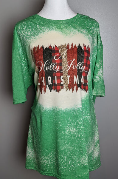 A Holy Jolly Christmas Bleached T-Shirt