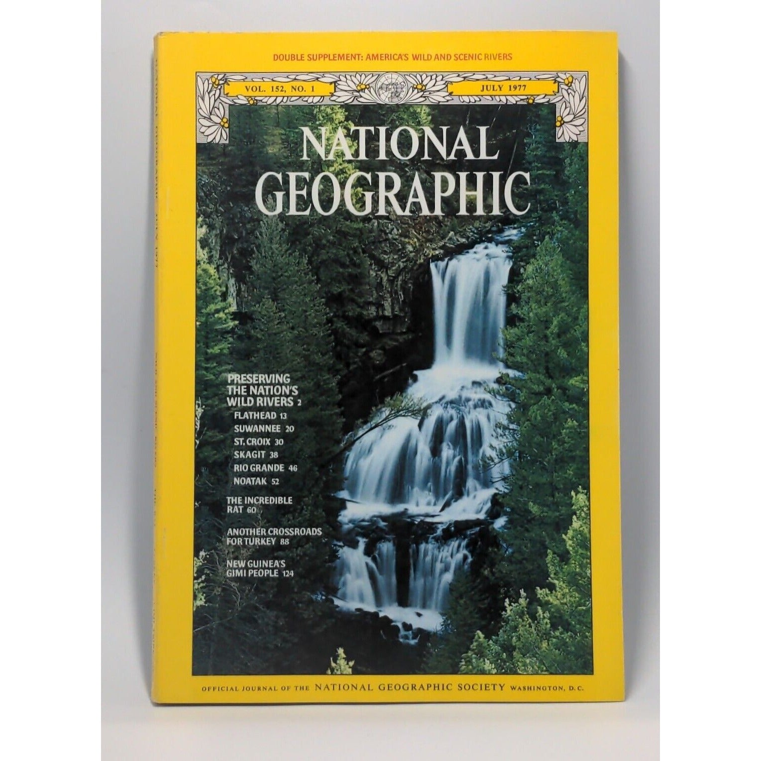 National Geographic July 1977 Vol 152, No.1 - Nation's Wild Rivers, Turkey