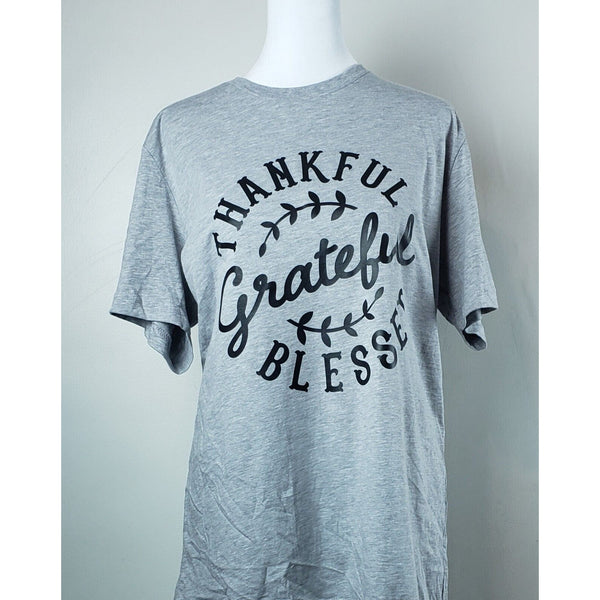 Holiday Graphic Tees Thankful Grateful Blessed