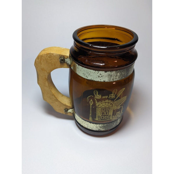 Pittypat's Porch ATLANTA GEORGIA Vintage Mug Glass w/Wood Handle GA