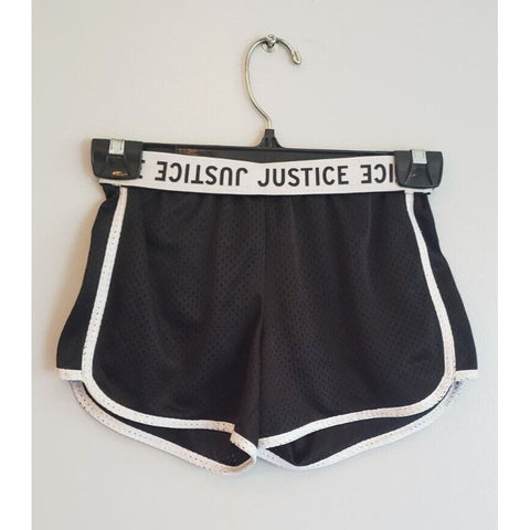 Justice Active Shorts Size 8 Girls Black and White Shorts