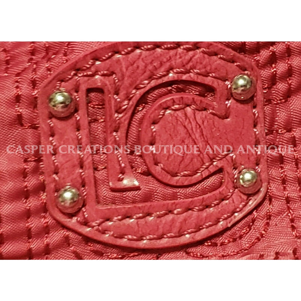 Liz Claiborne Pink Small Quilted Purse Multi Pocket Shoulder Bag