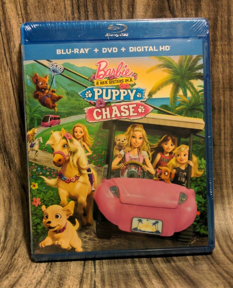 Barbie and Her Sisters in a Puppy Chase (Blu-ray Disc, 2016, 2-Disc Set) Sealed