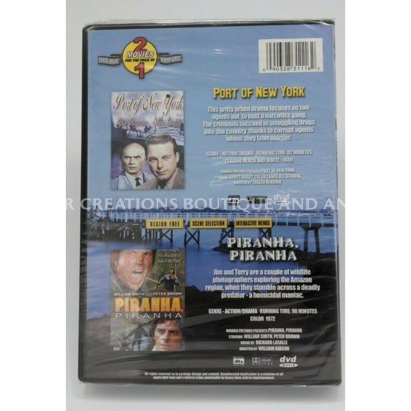 Port Of New York/piranha Piranha Dvd 2 For 1 !! Brand New In Plastic. Movies!
