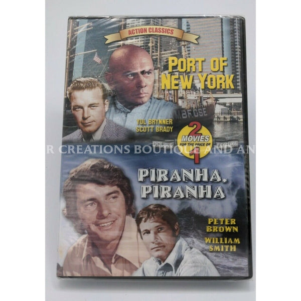 Port Of New York/piranha Piranha Dvd 2 For 1 !! Brand New In Plastic. Movies!