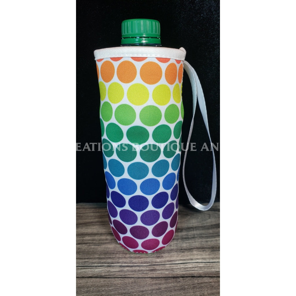 Rainbow Dots Water Bottle Holder