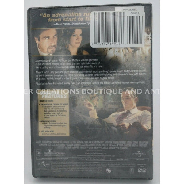 Two For The Money (Dvd 2006 Full Frame) New-Sealed